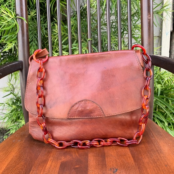 Vintage Brown leather bag - Picture 1 of 5